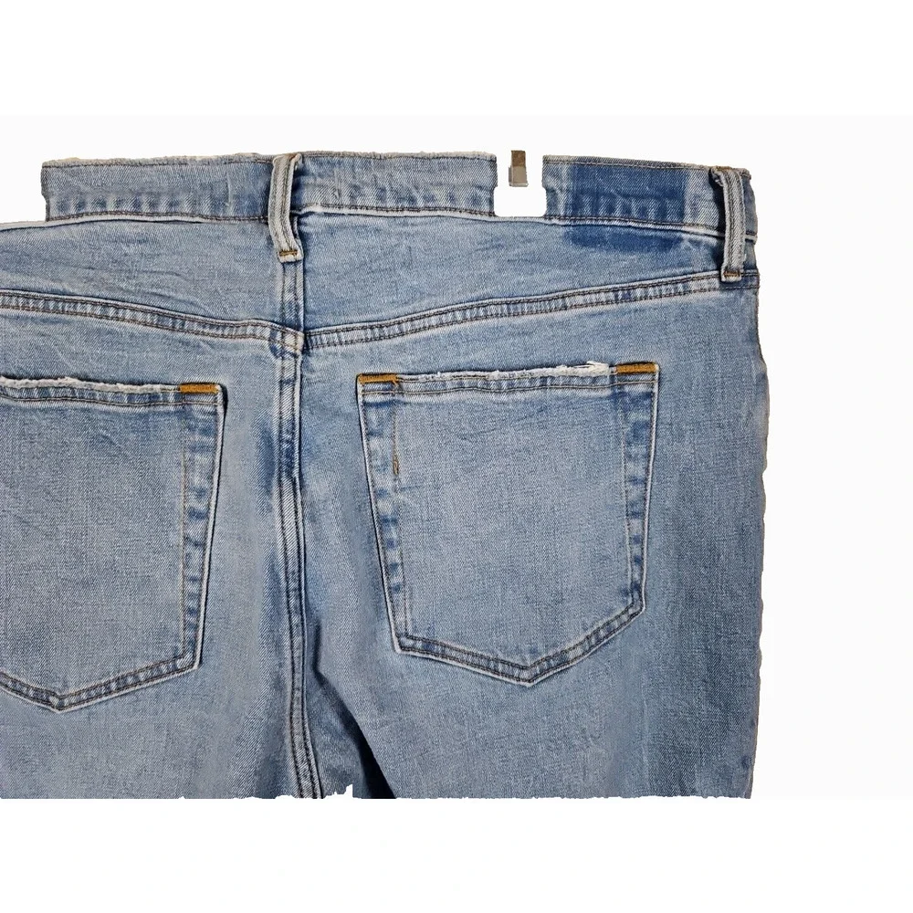 Abercrombie & Fitch Ultra High Rise Ankle Straight Women 35/20 Blue Stretch Jean